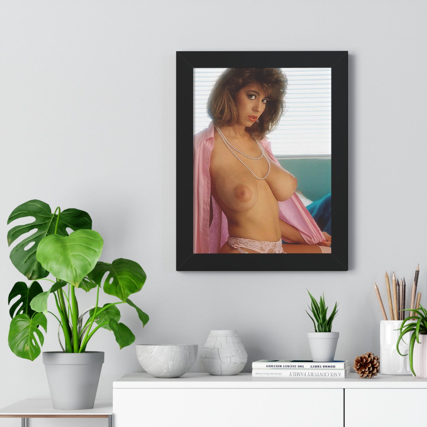 Framed Vertical Poster Porn Star Christy Canyon Nude