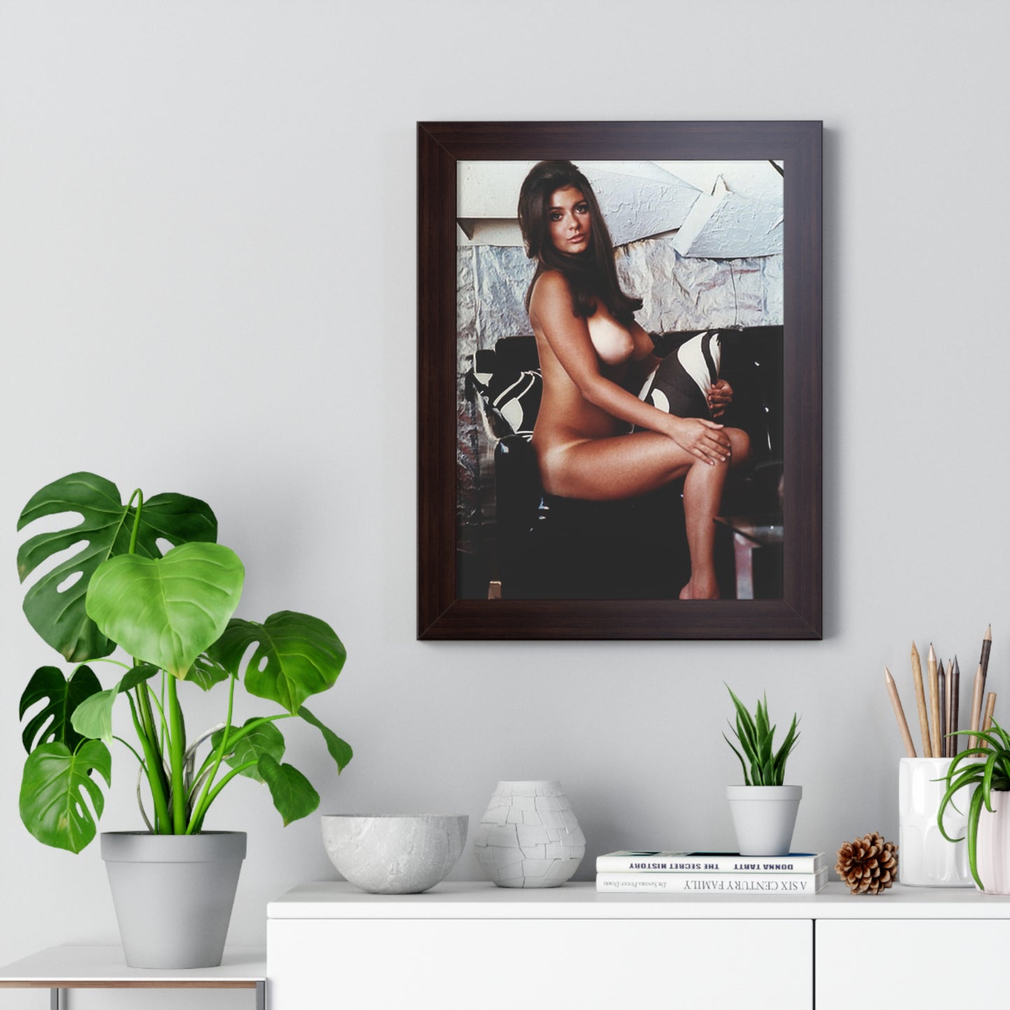 Framed Vertical Poster Playboy Playmate Cynthia Myers Nude