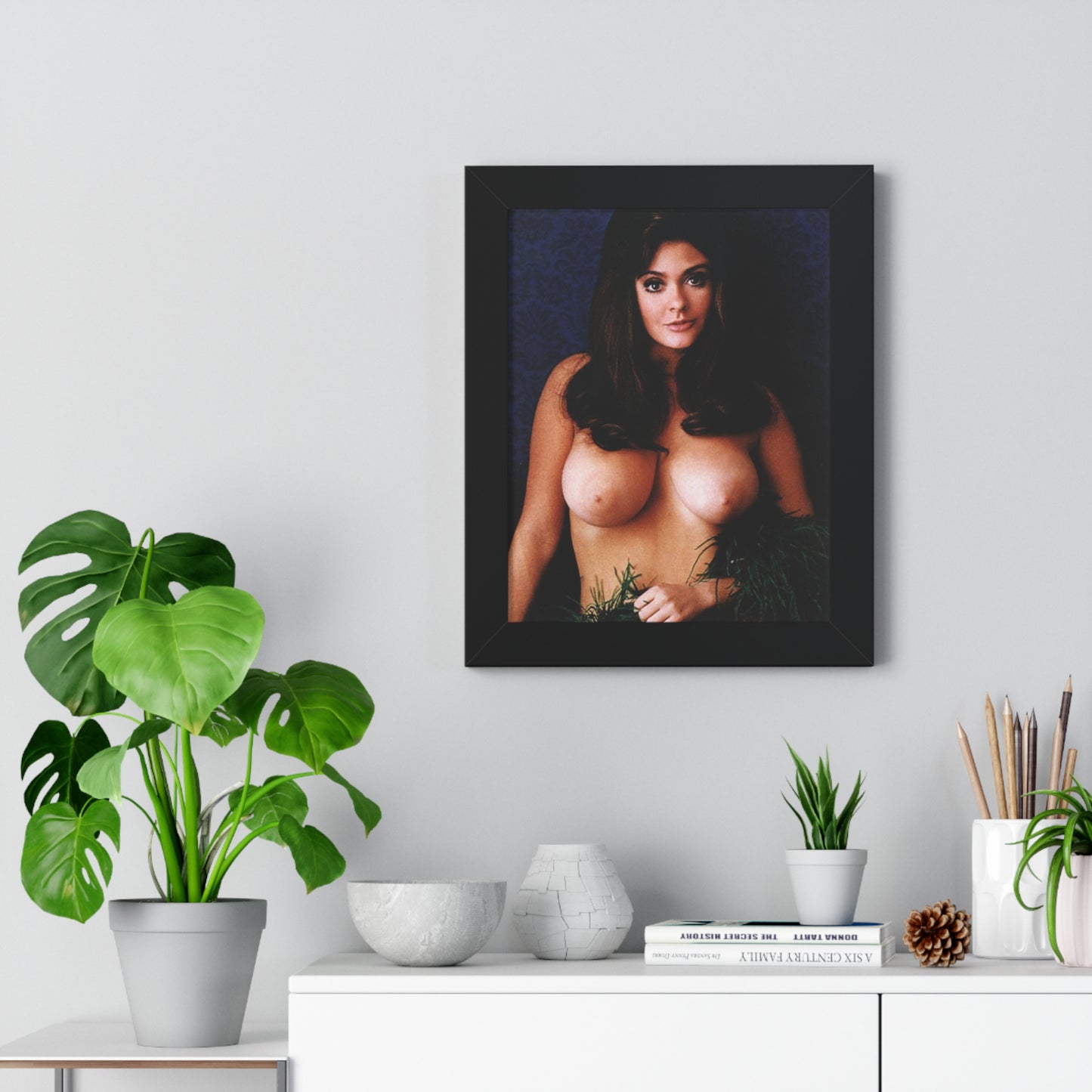 Framed Vertical Poster Playboy Playmate Cynthia Myers Nude
