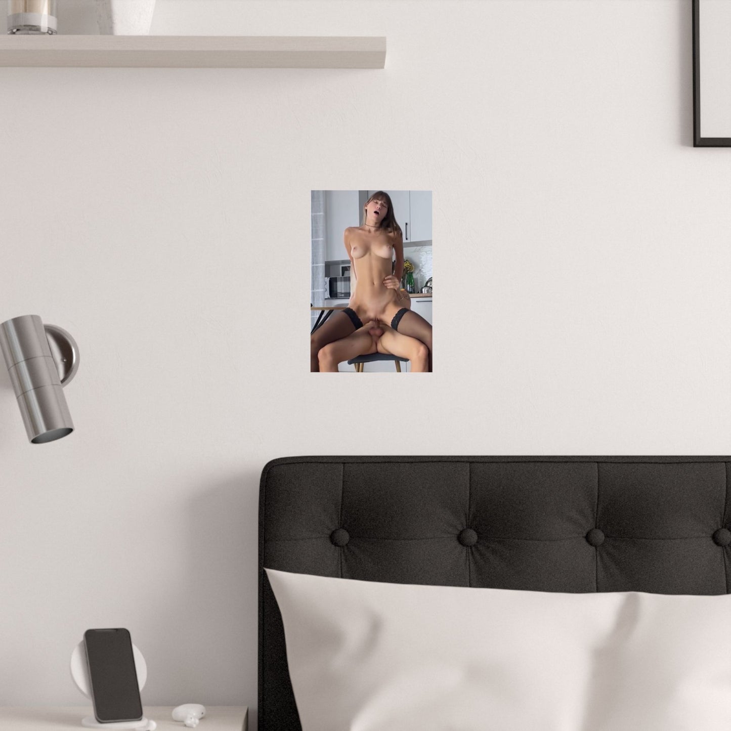 Satin Posters (210gsm) Stunning Leggy Brunette Fucking