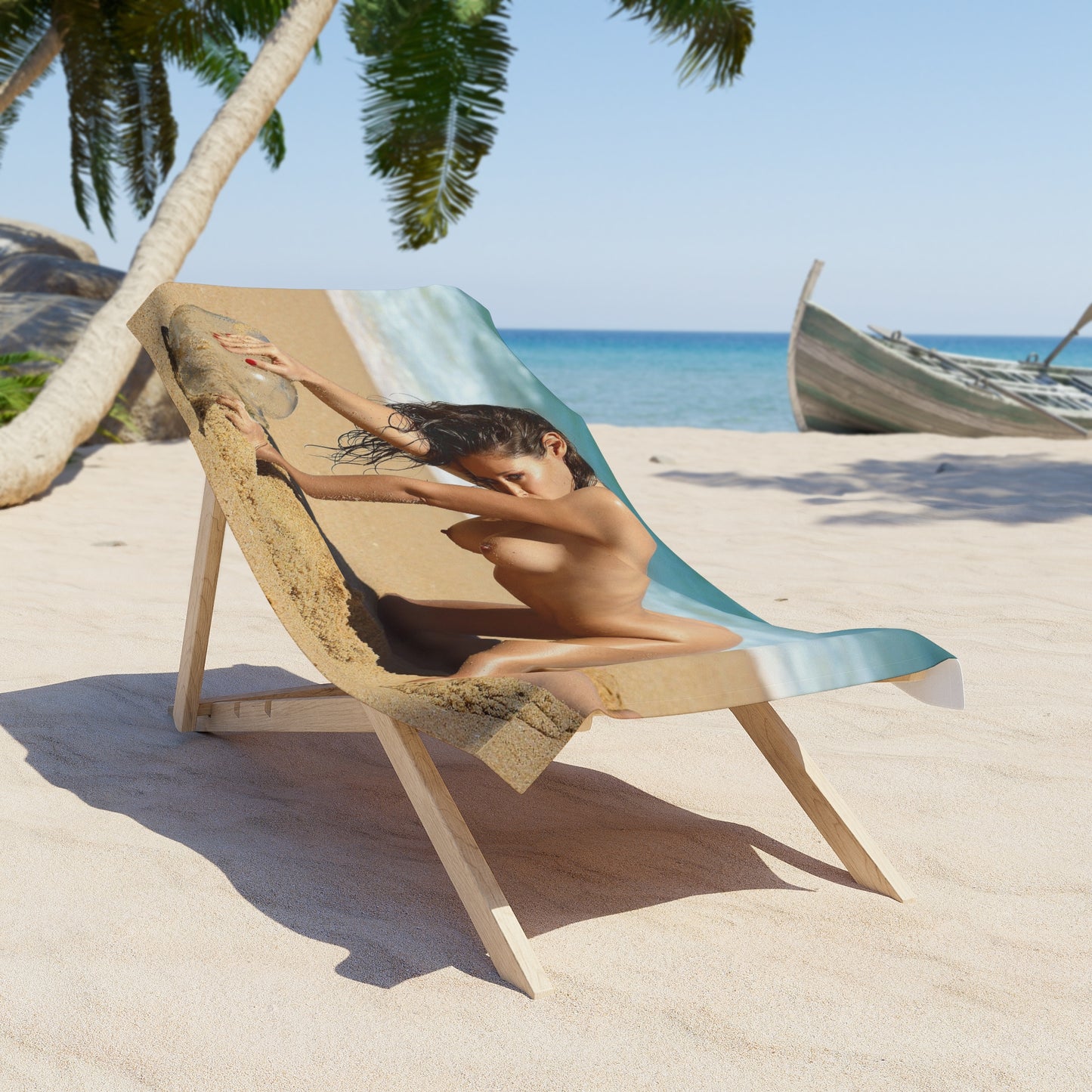 Beach Towel Naked on the Beach