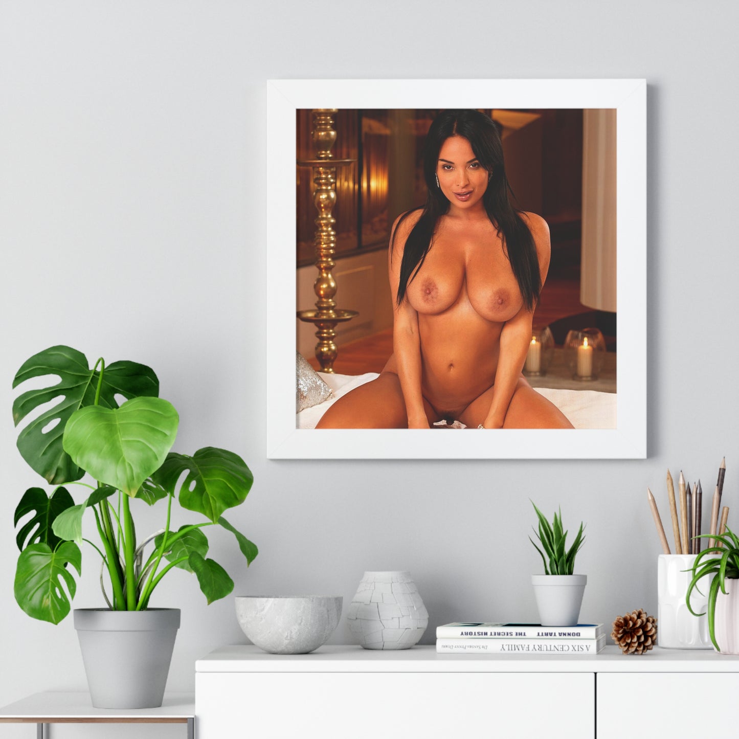 Framed Vertical Poster Pornstar Anissa Kate Nude