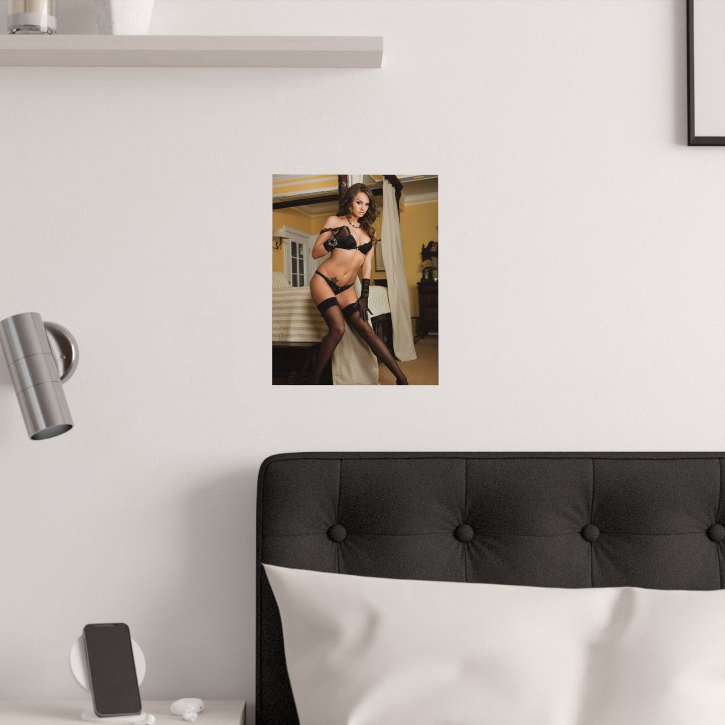 Satin Posters (210gsm) Hot Black Lingerie Babe