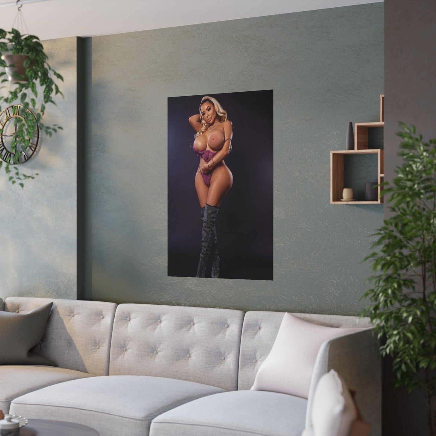 Satin Posters (210gsm) Busty Stephanie Palomares Nude
