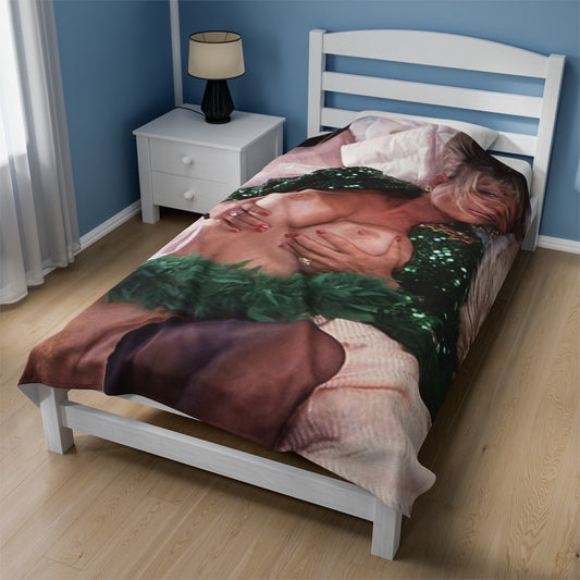 Velveteen Plush Blanket Porn Star Seka Nude