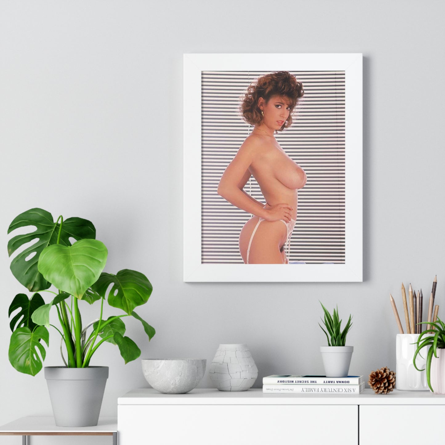 Framed Vertical Poster Porn Star Christy Canyon Nude