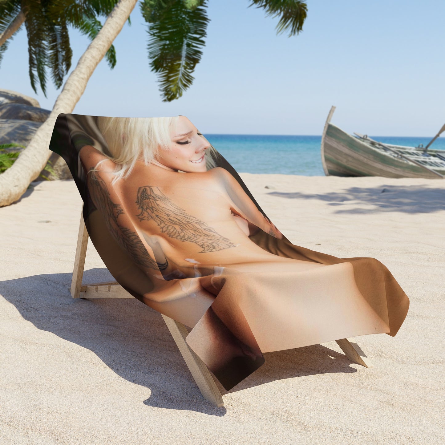 Beach Towel Pornstar Stevie Shae Nude