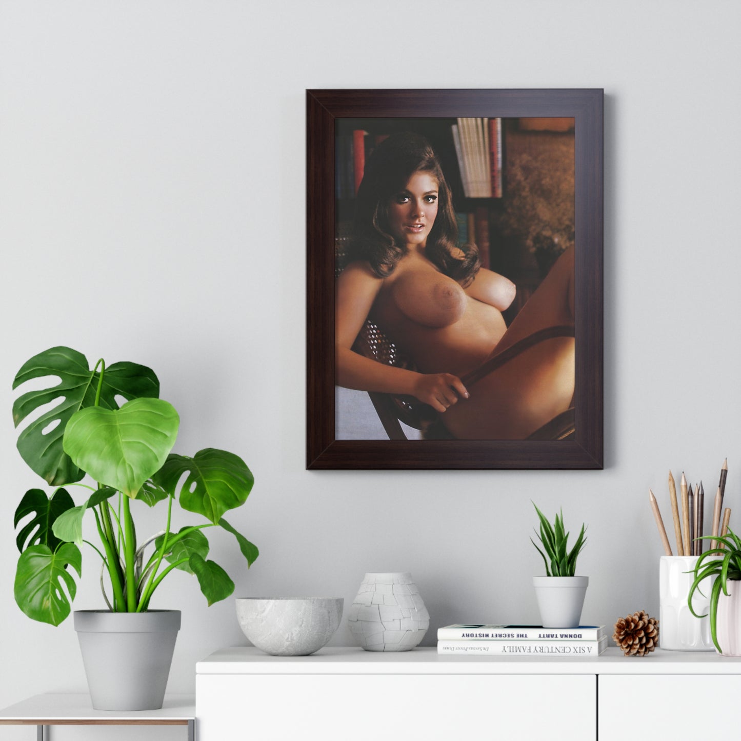 Framed Vertical Poster Playboy Playmate Cynthia Myers Nude