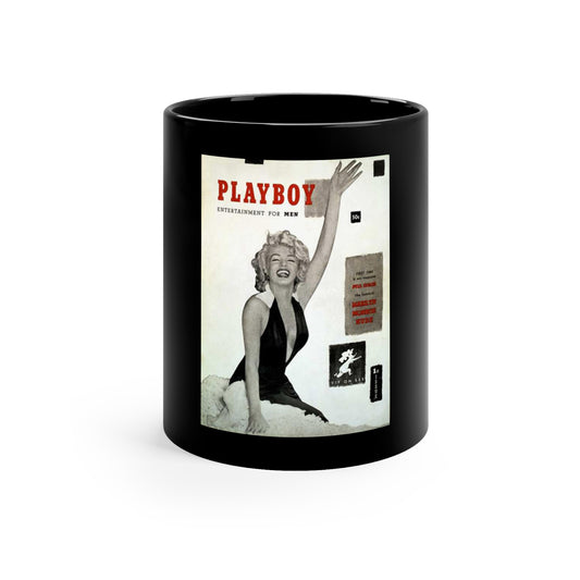 11oz Black Mug Playboy Cover December 1953 Marilyn Monroe