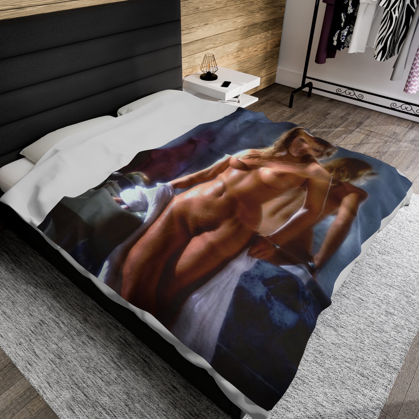 Velveteen Plush Blanket Playboy Playmate July 1987  Carmen Berg