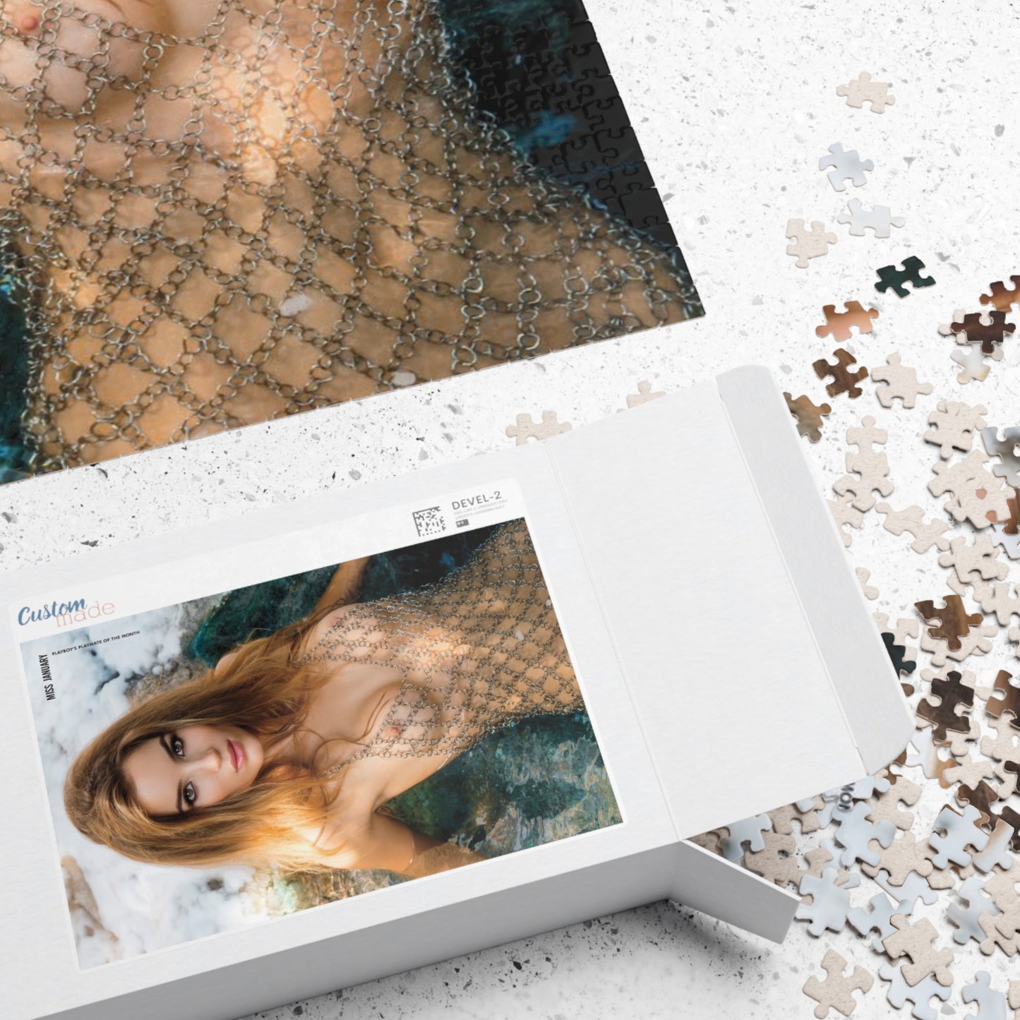 Puzzle (110, 252, 500, 1014-piece) Playboy Playmate Jan 2014 Roos Van Montfort