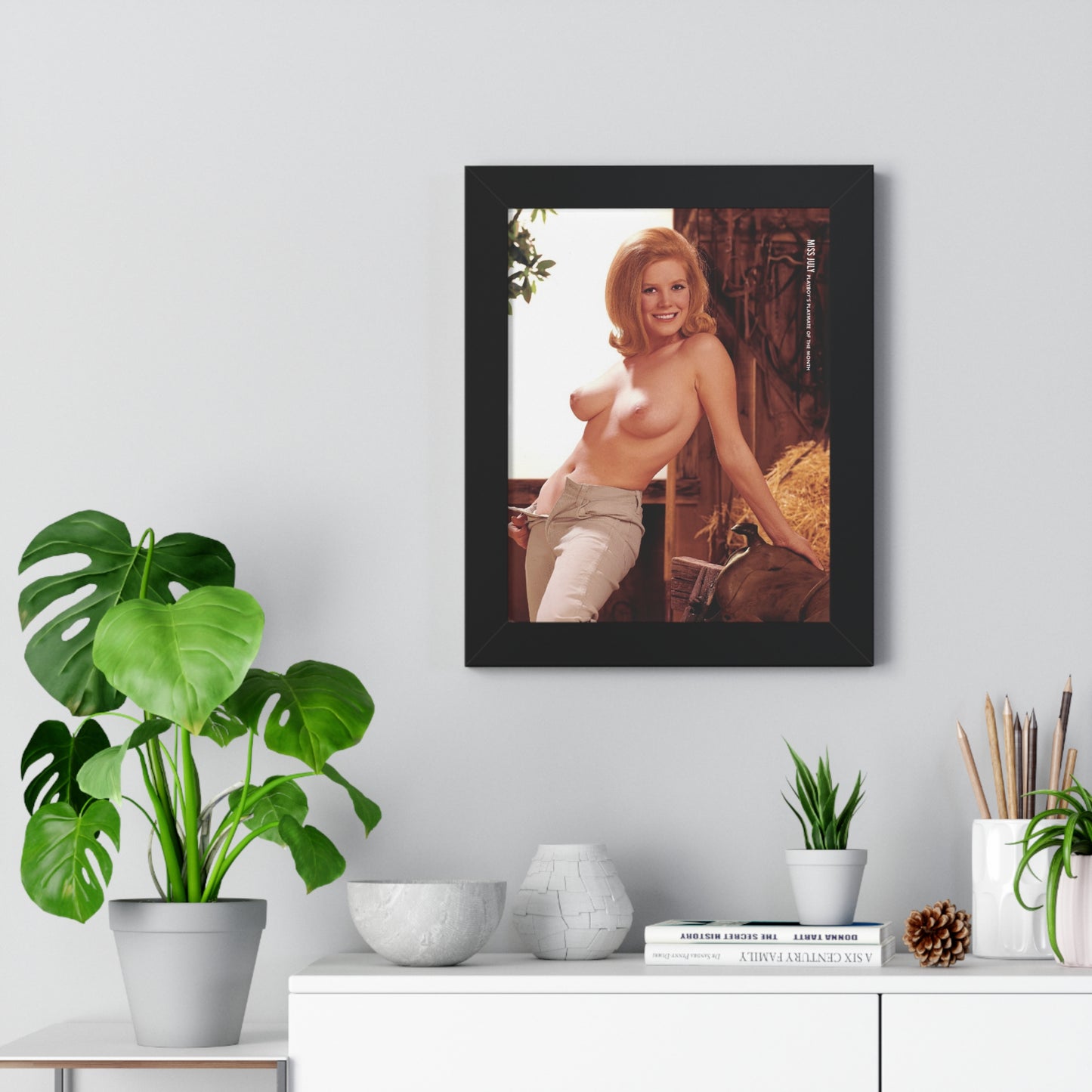 Framed Vertical Poster Playboy Playmate July 1964 Melba Ogle