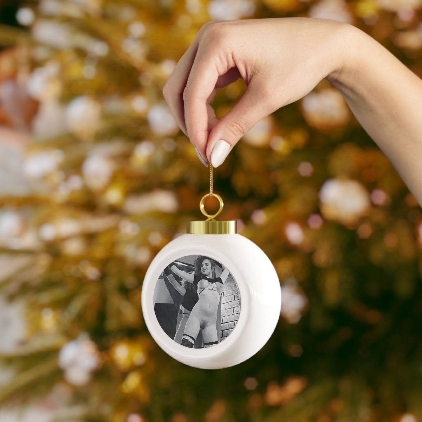 Christmas Ball Ornament Retro Porn Star Traci Lords Nude Naked