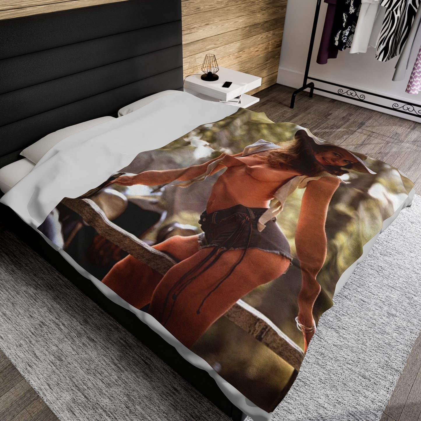 Velveteen Plush Blanket Playboy Playmate September 1972 Susan Miller