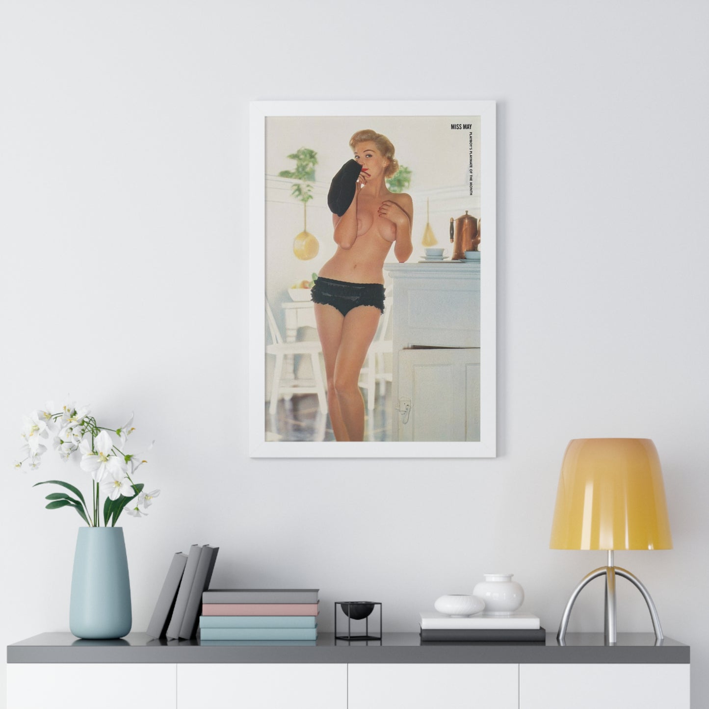 Framed Vertical Poster Playboy Playmate May 1956 Marion Scott