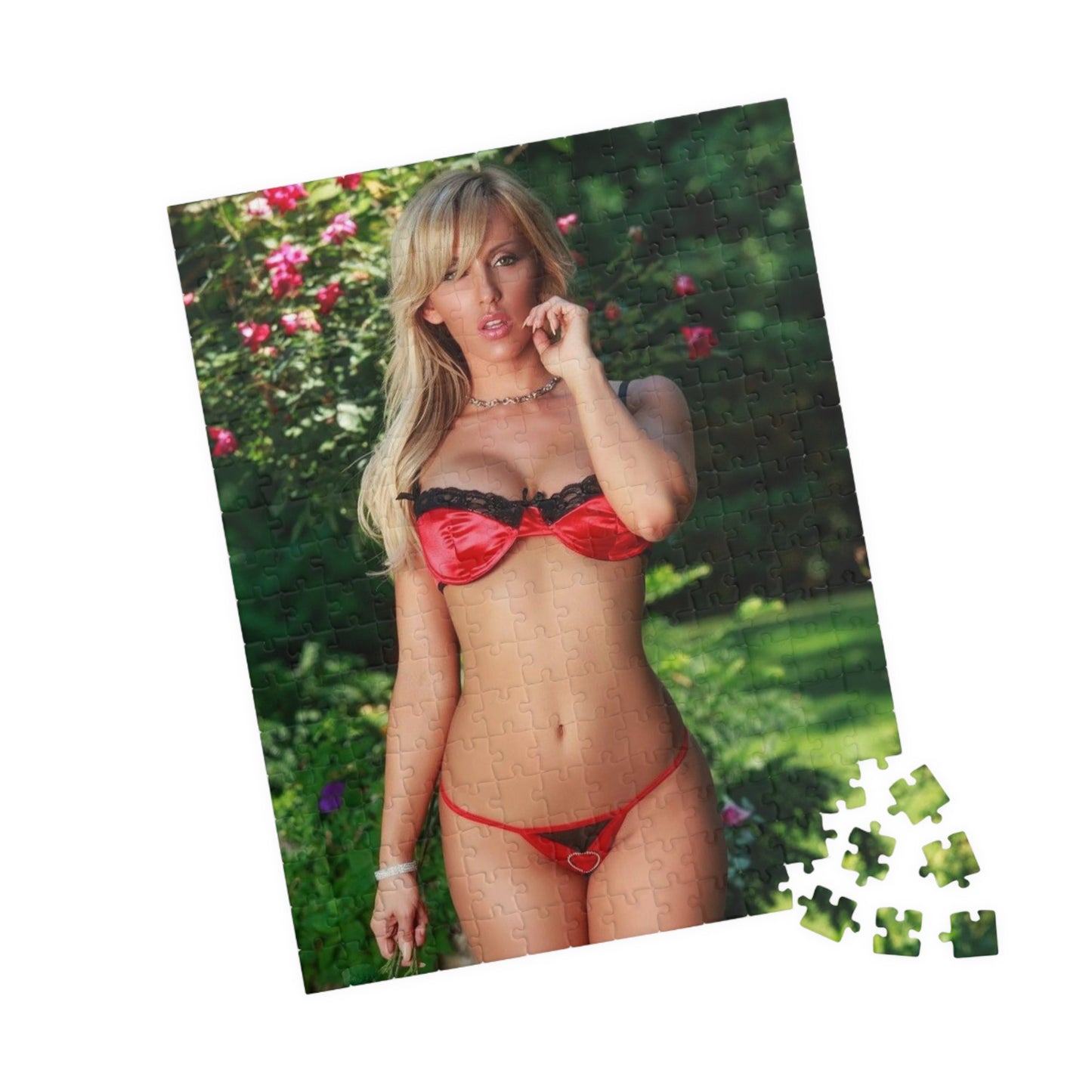Puzzle (110, 252, 520, 1014-piece) Sexy Blonde Red Lingerie