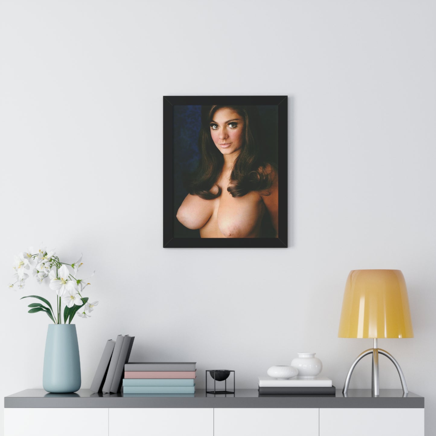 Framed Vertical Poster Playboy Playmate Cynthia Myers Nude