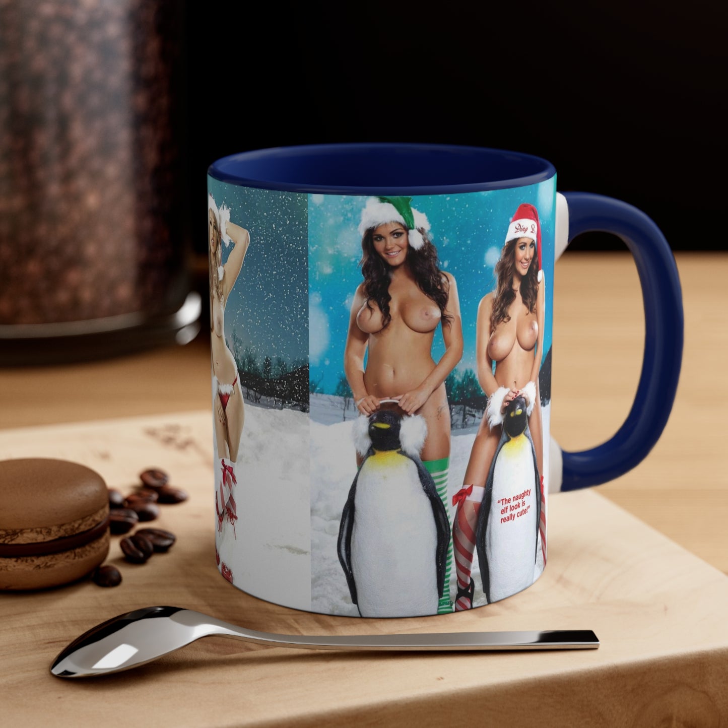 Accent Coffee Mug, 11oz Nude Christmas Pornstars