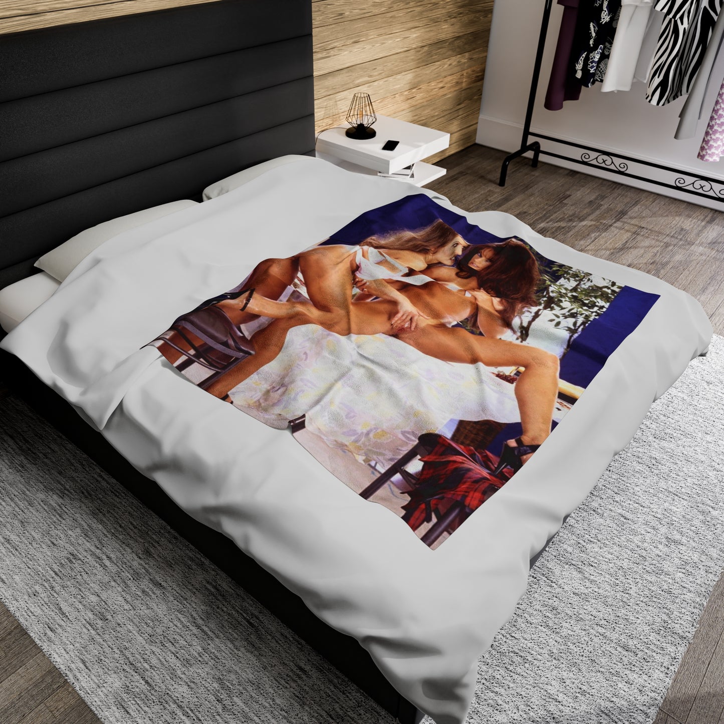 Velveteen Plush Blanket Racquel Darrian Nude