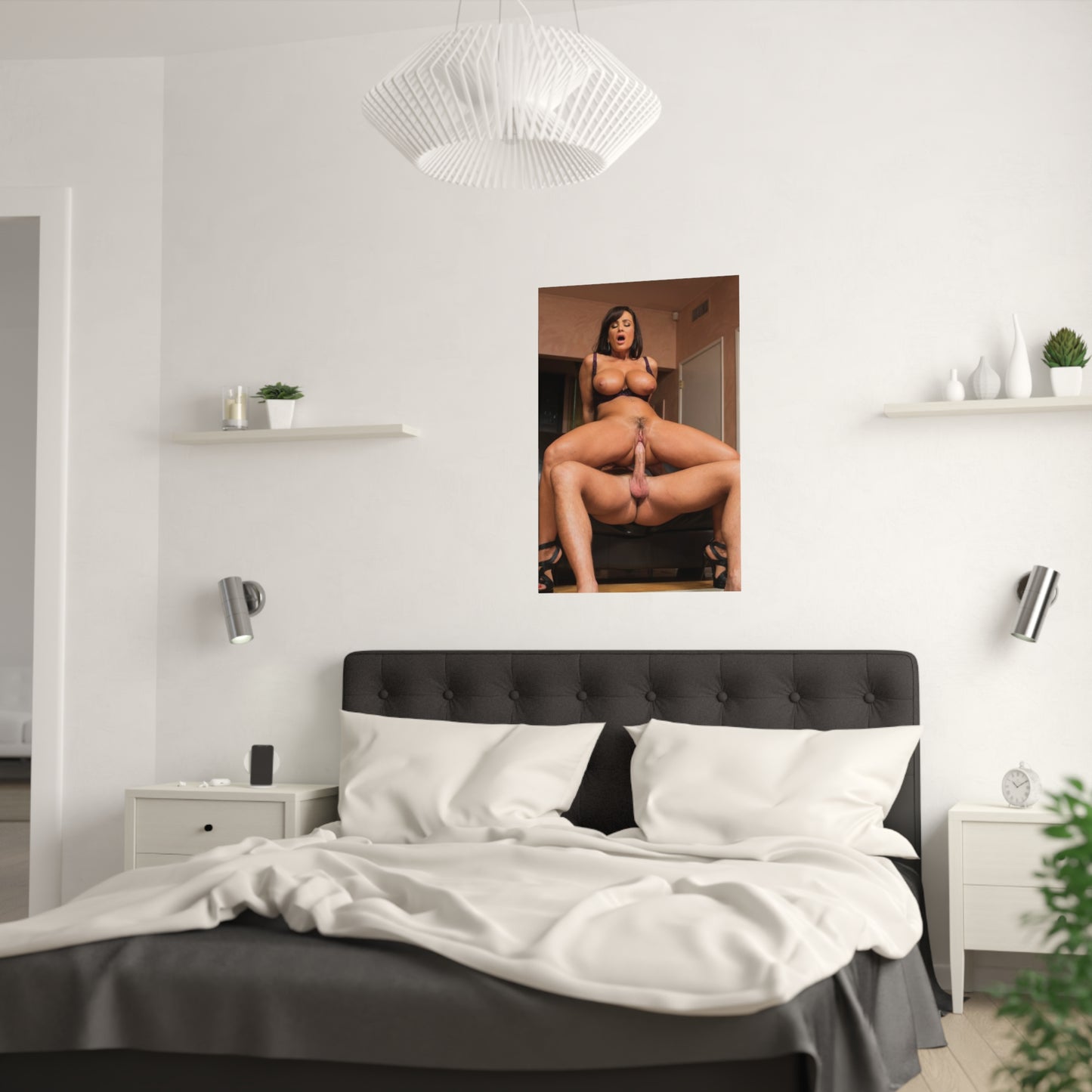 Satin Posters (210gsm) Porn Porno Lisa Ann Fucking Naked Nude