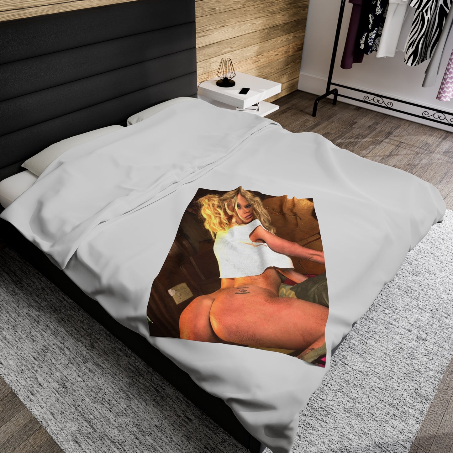 Velveteen Plush Blanket Pornstar Jenna Jameson Nude