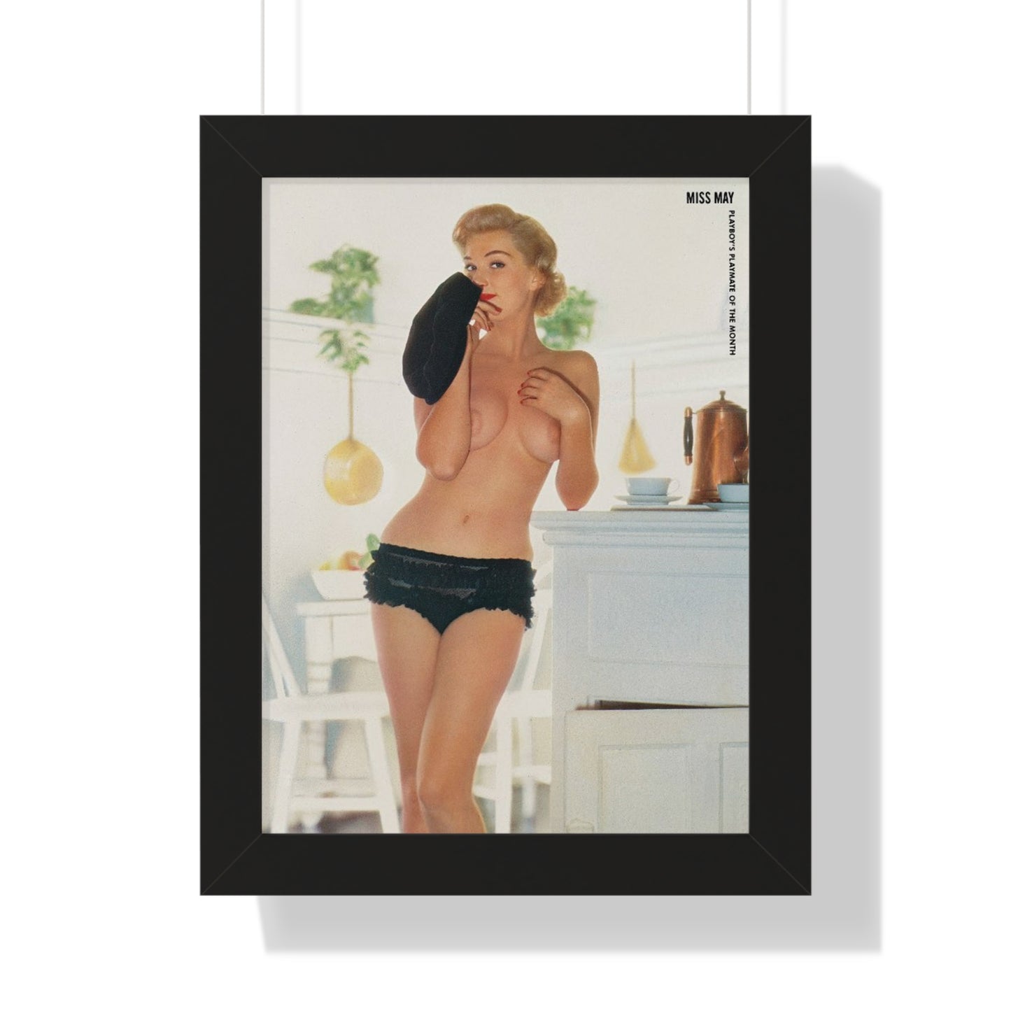 Framed Vertical Poster Playboy Playmate May 1956 Marion Scott
