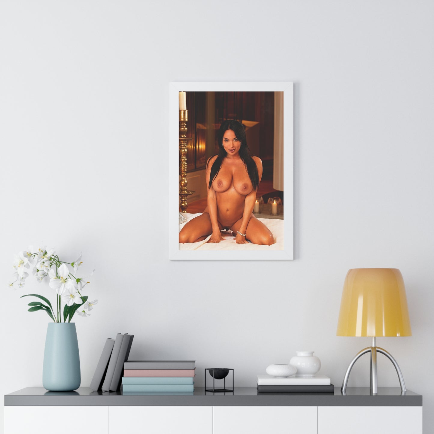 Framed Vertical Poster Pornstar Anissa Kate Nude