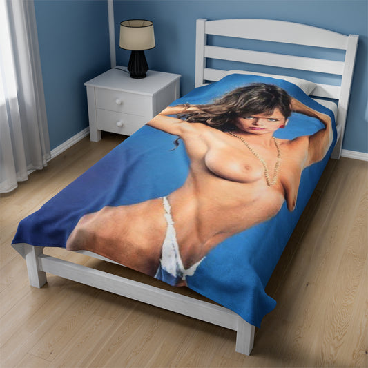 Velveteen Plush Blanket Retro Porn Star Tracey Adams