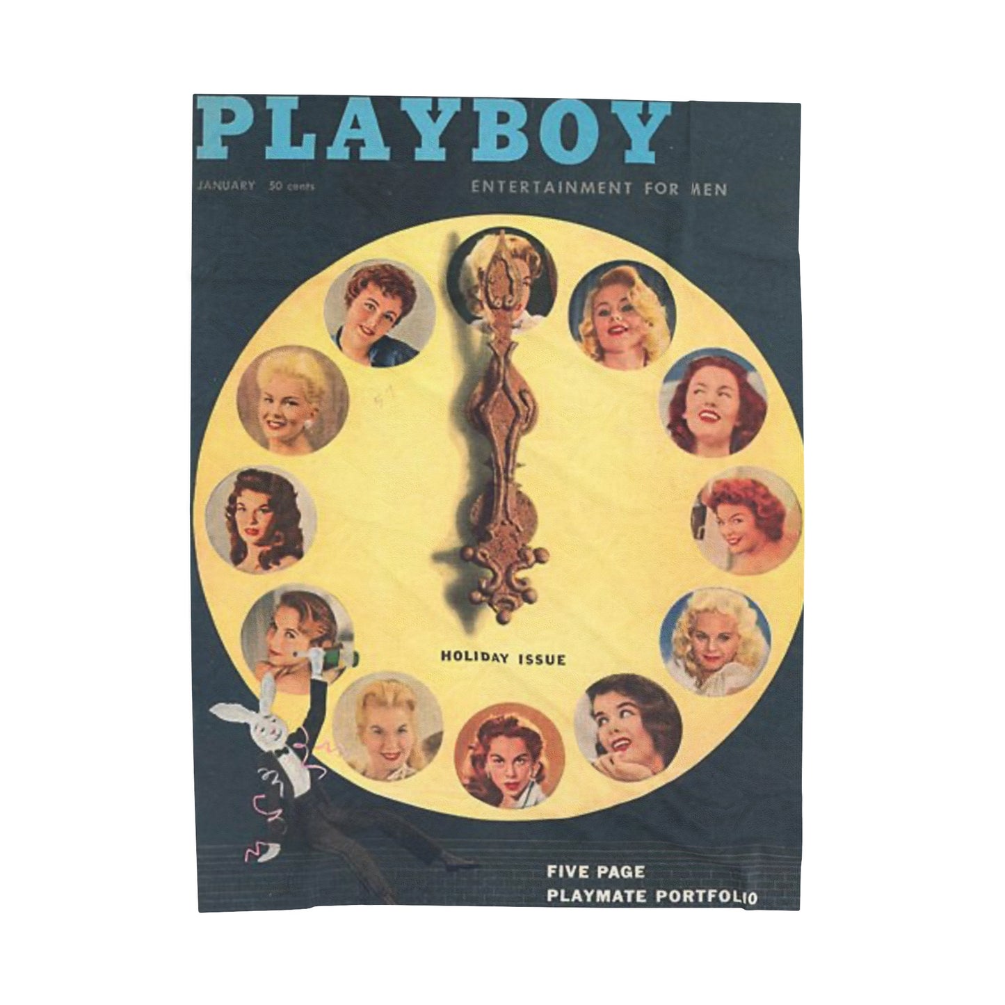 Velveteen Plush Blanket Play Boy Cover January 1957