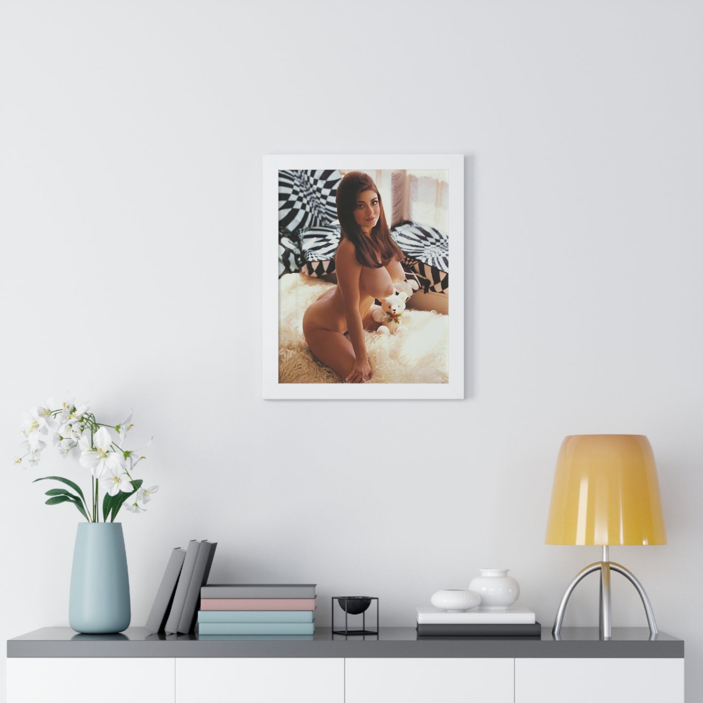 Framed Vertical Poster Playboy Playmate Cynthia Myers Nude