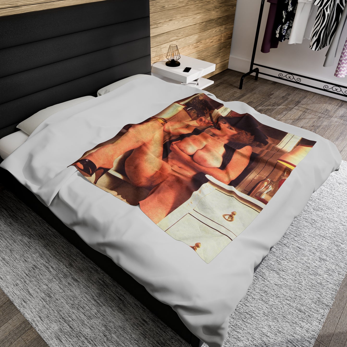 Velveteen Plush Blanket Retro Pornstar Lisa De Leeuw Nude