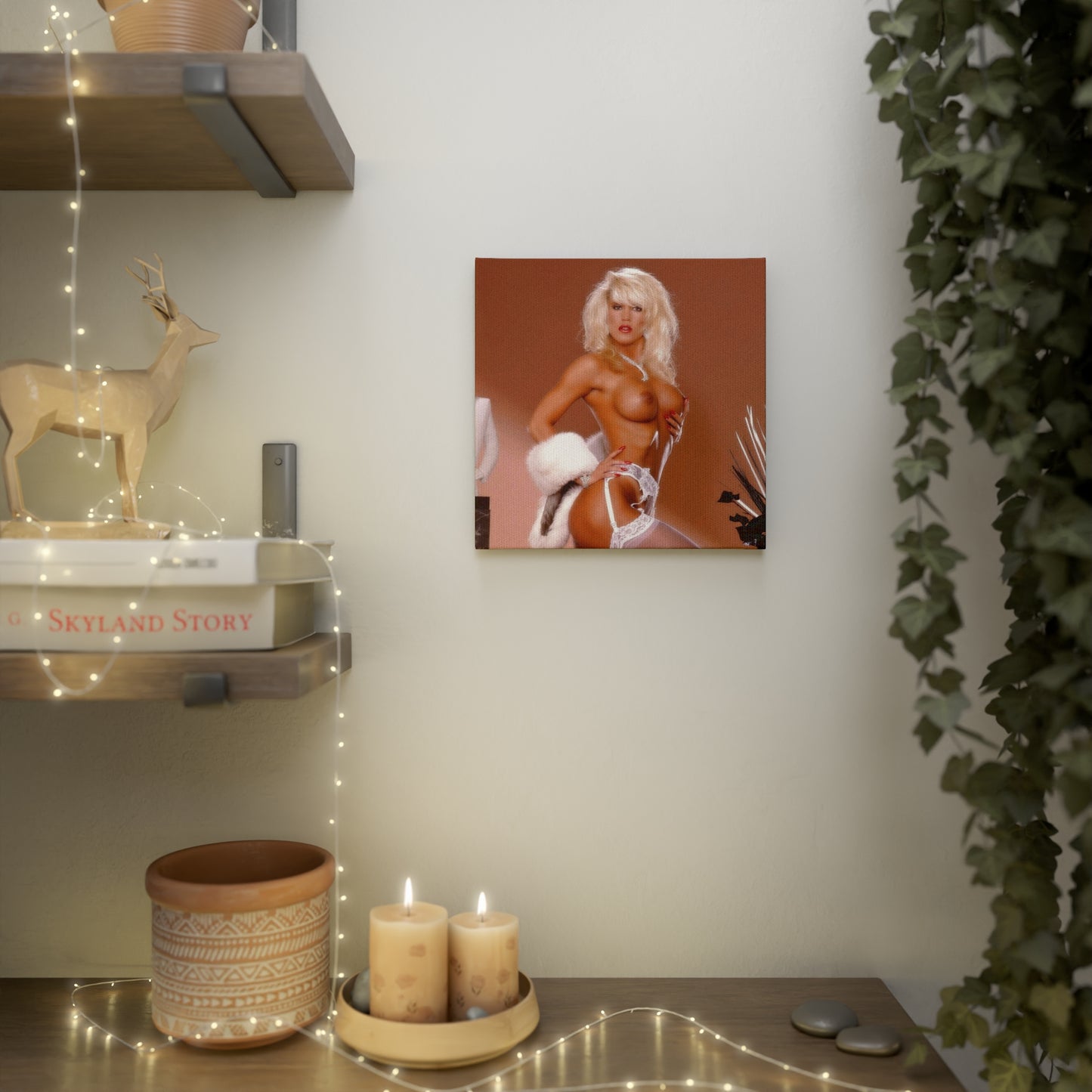 Canvas Photo Tile Retro 1980s Porn Star Amber Lynn