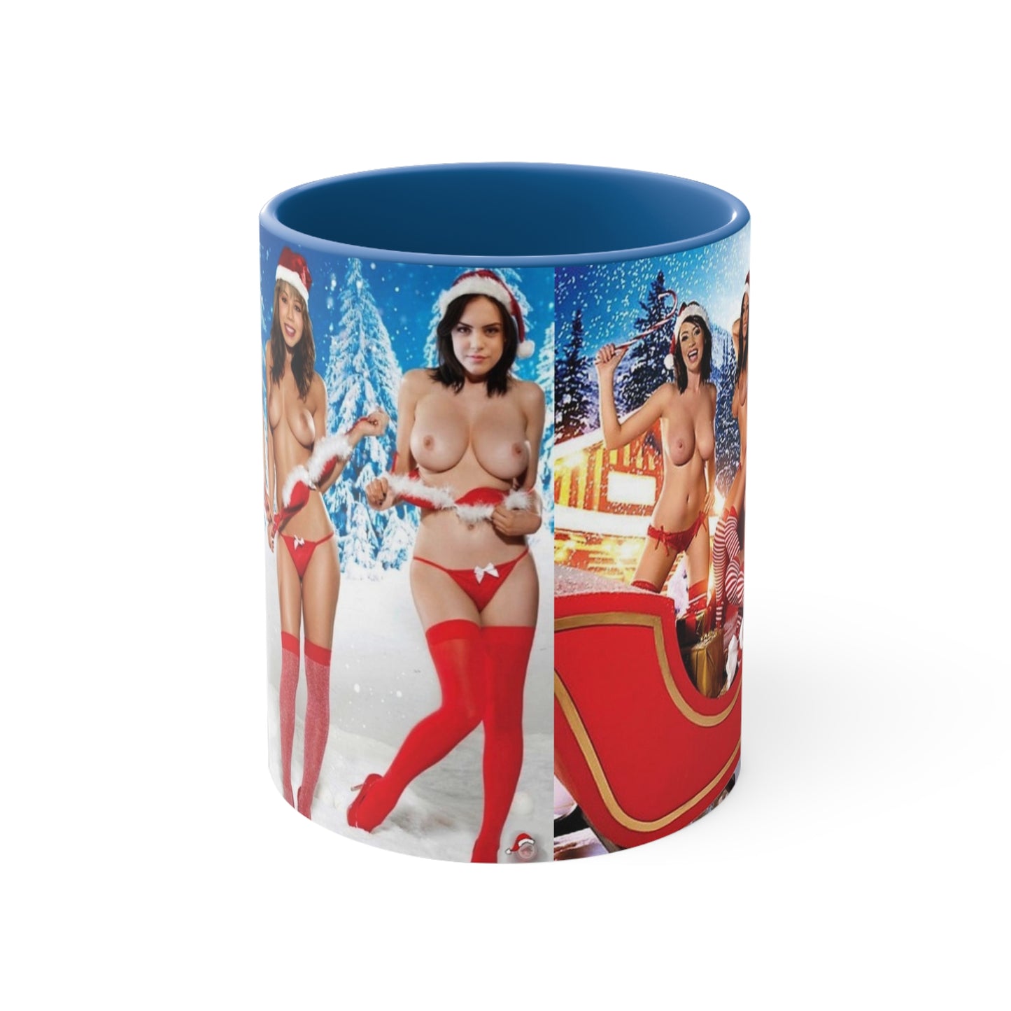 Accent Coffee Mug, 11oz Nude Christmas Pornstars