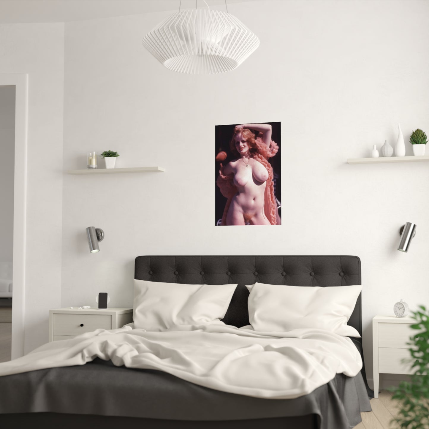 Satin Posters (210gsm) Retro Porn Star Lisa De Leeuw Nude