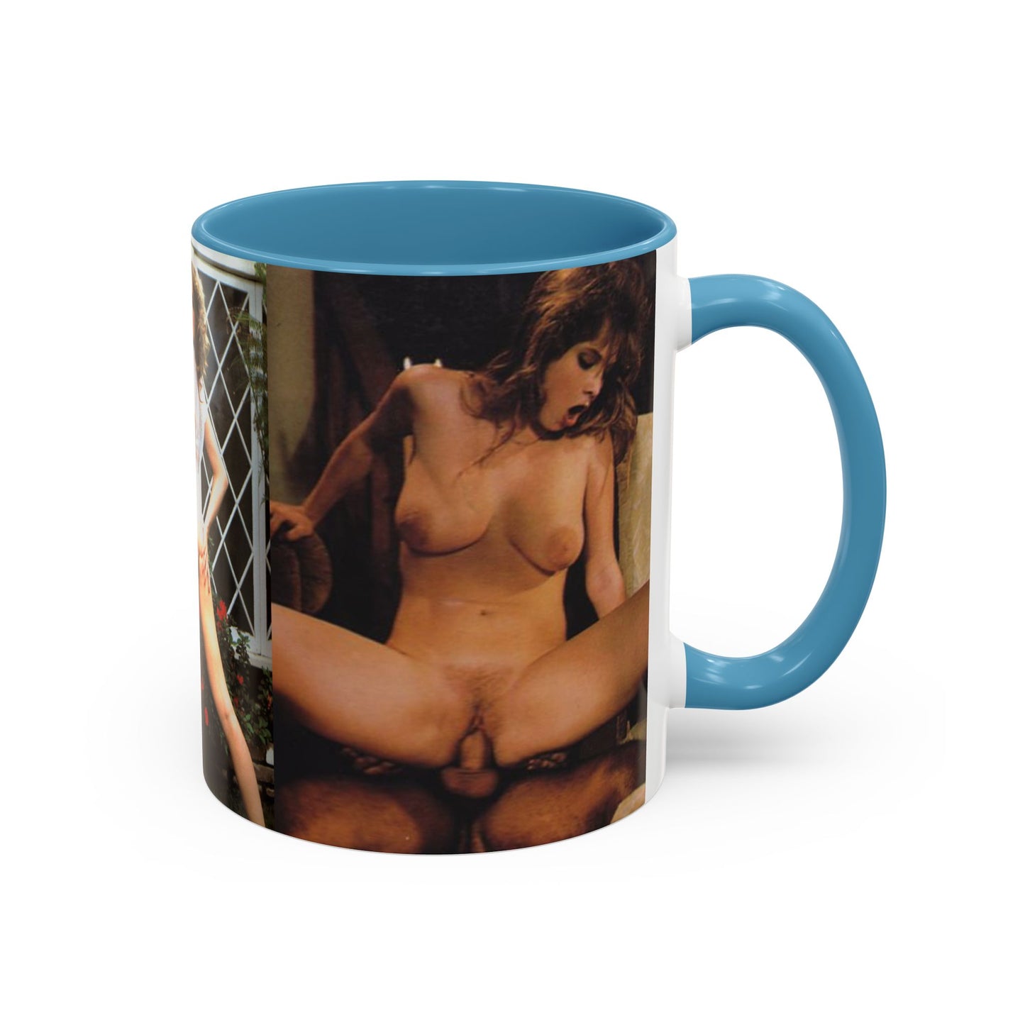 Accent Coffee Mug (11, 15oz) Retro Pornstar Traci Lords Nude