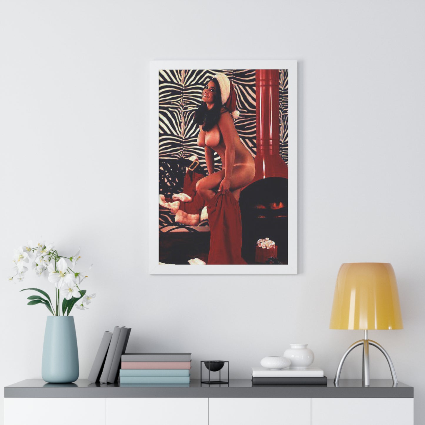Framed Vertical Poster Playboy Playmate Cynthia Myers Nude
