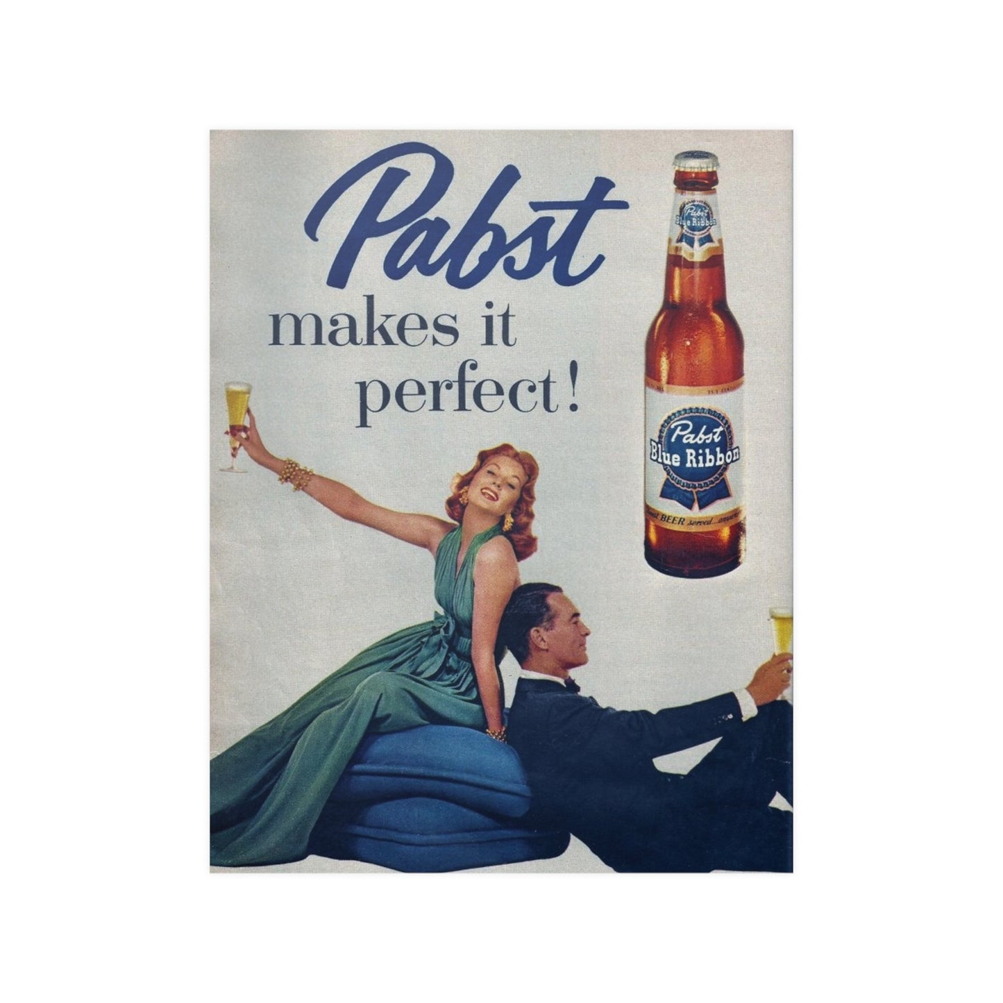 Satin Posters (210gsm) Retro Beer Advertisement Pabst