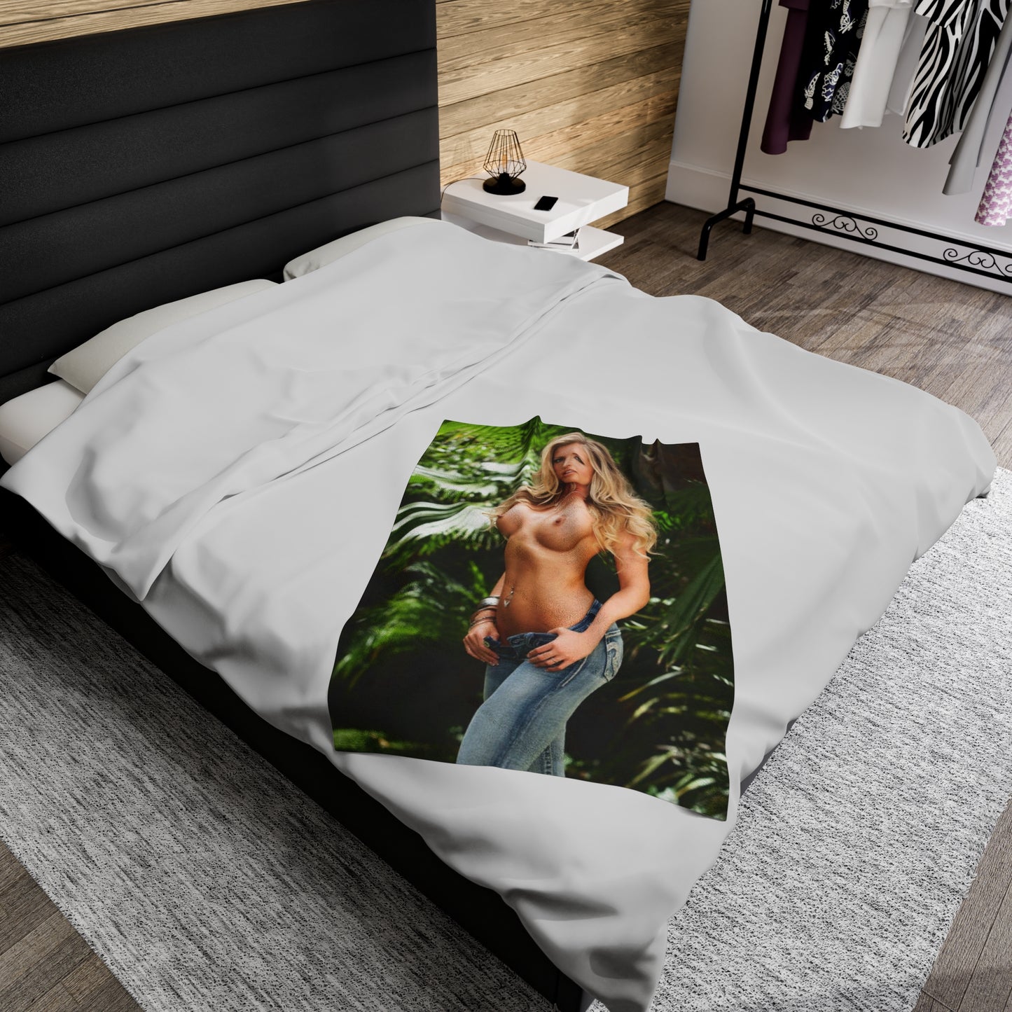 Velveteen Plush Blanket Adult Star Samantha Saint Nude