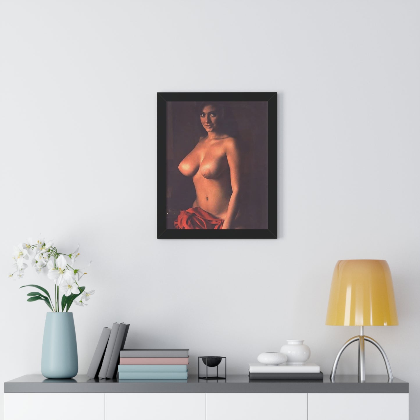 Framed Vertical Poster Playboy Playmate Cynthia Myers Nude
