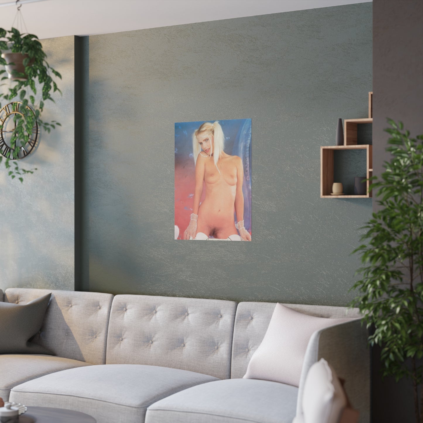 Satin Posters (210gsm) Retro Porn Star Cicciolina (Ilona Staller) Nude