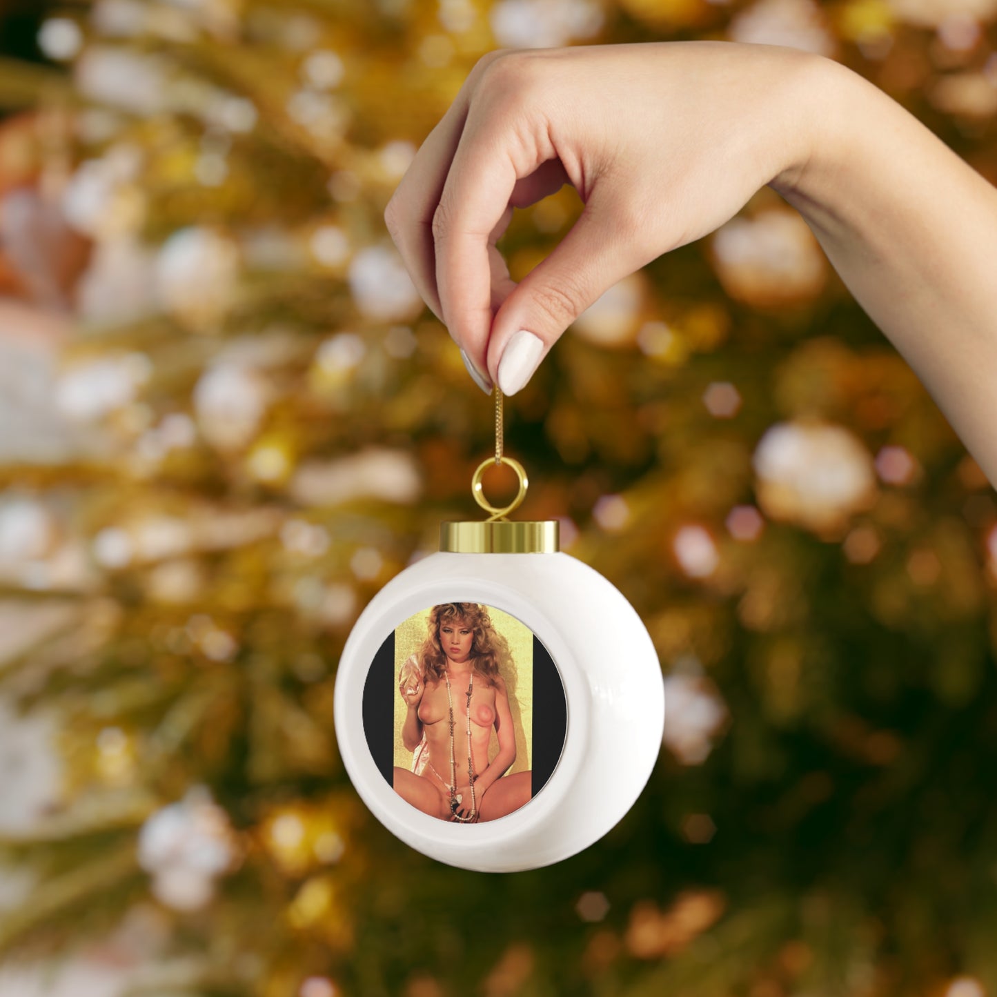 Christmas Ball Ornament Retro Porn Star Traci Lords Nude Naked