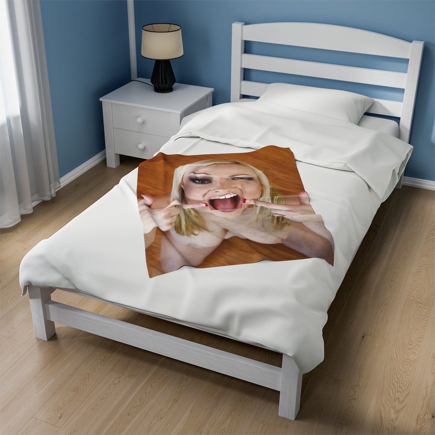 Velveteen Plush Blanket Cumshot Target Facial Mouth