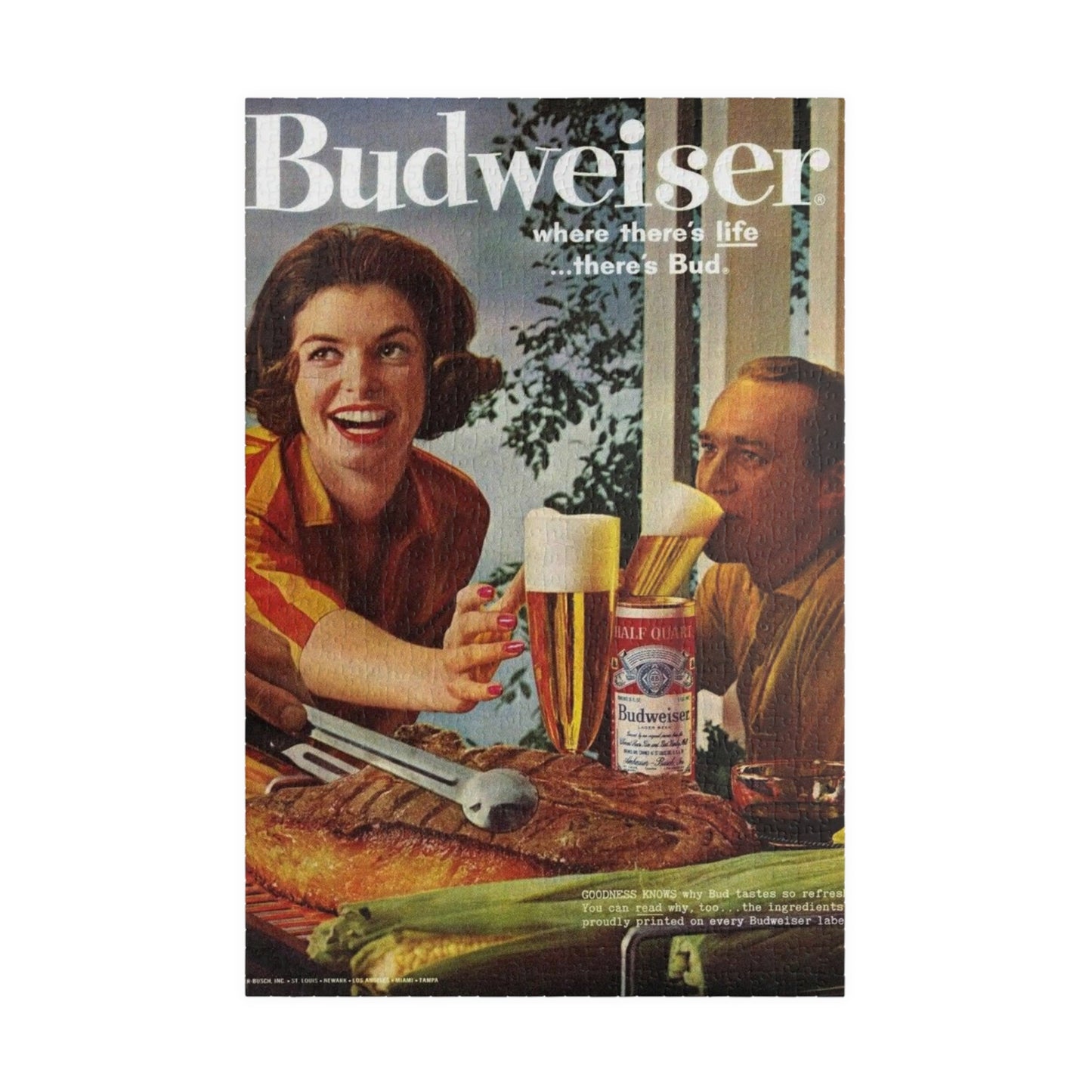 Puzzle (110, 252, 520, 1014-piece) Retro Beer Advertisement Budweiser