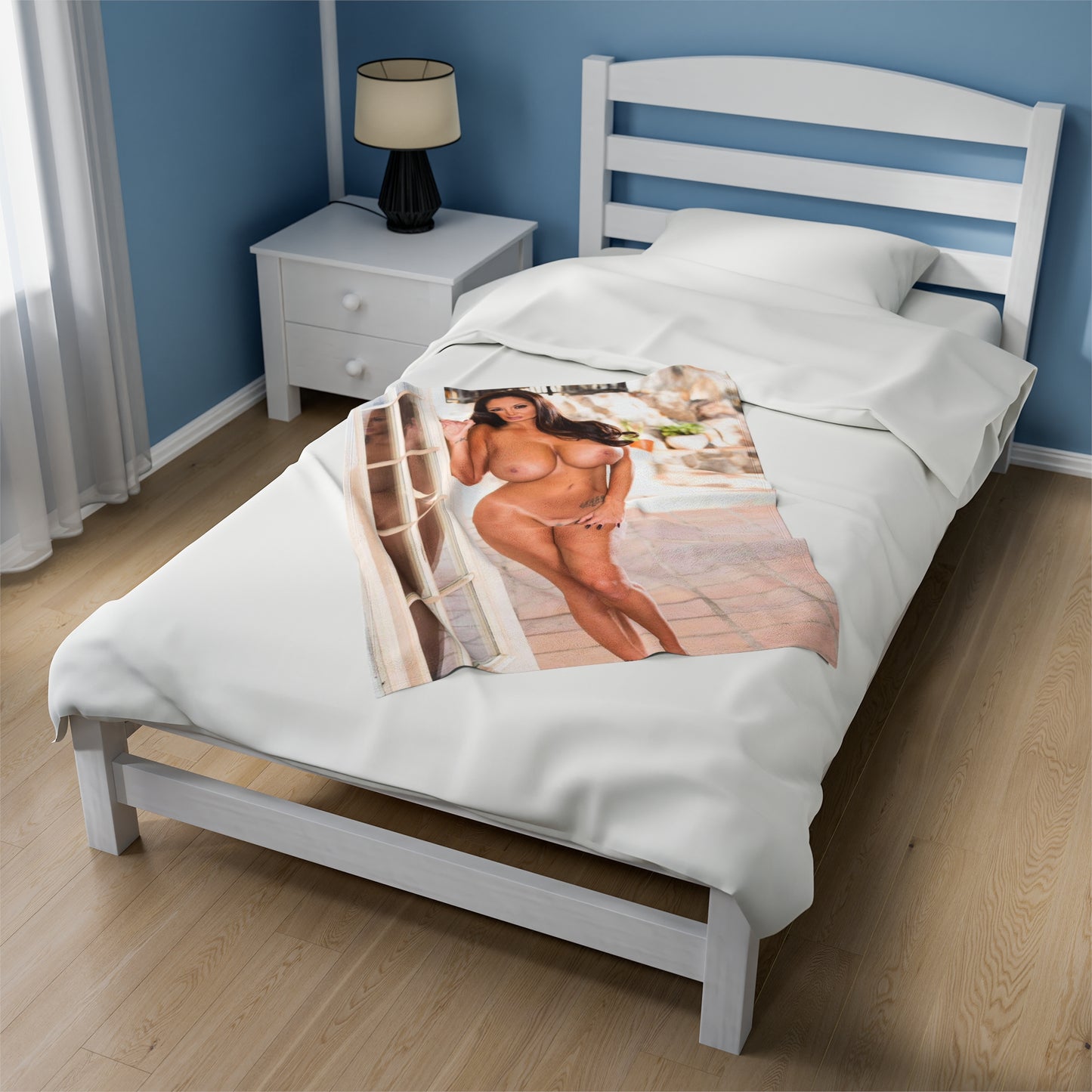 Velveteen Plush Blanket Ava Addams Nude