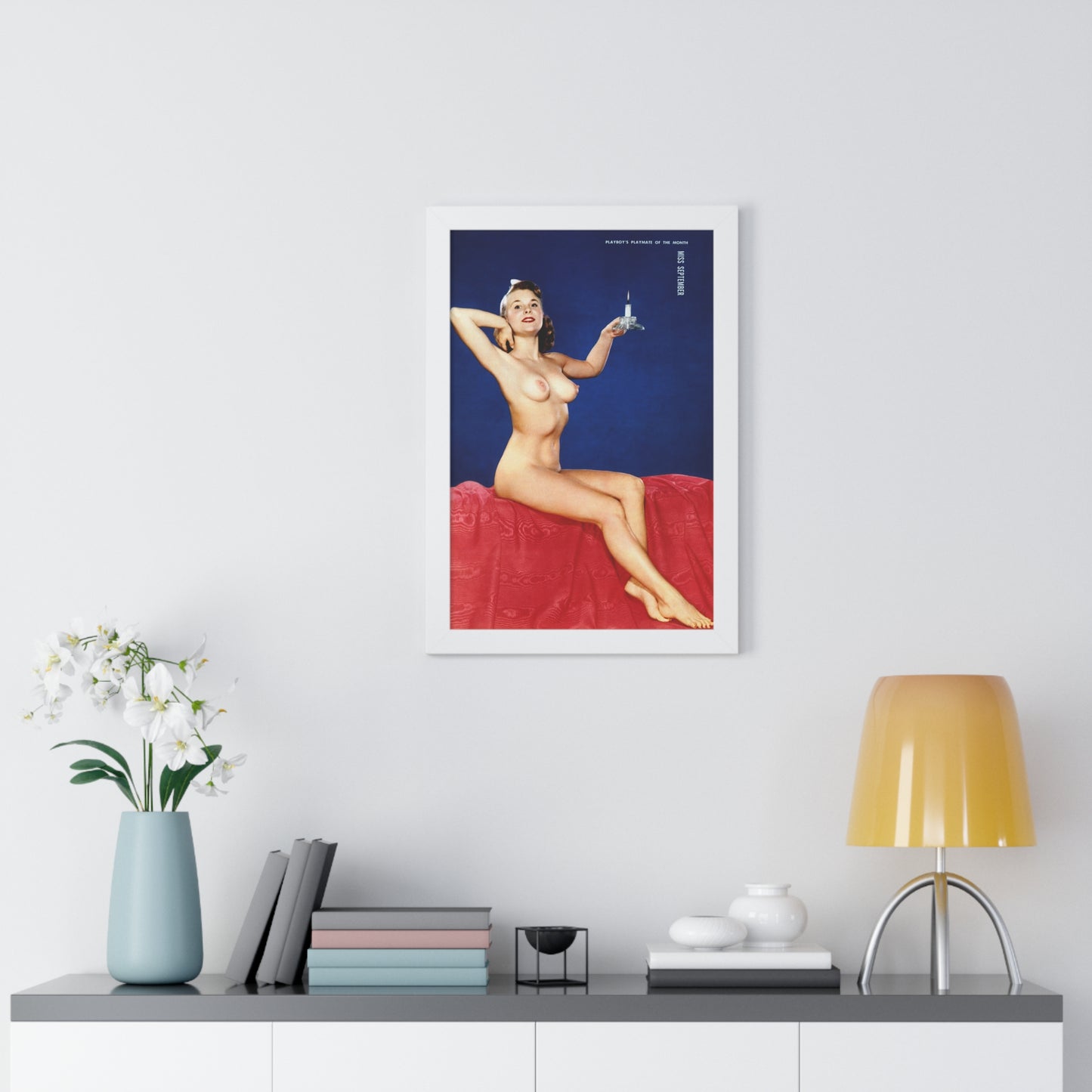 Framed Vertical Poster Playboy Playmate September 1954 Jackie Rainbow