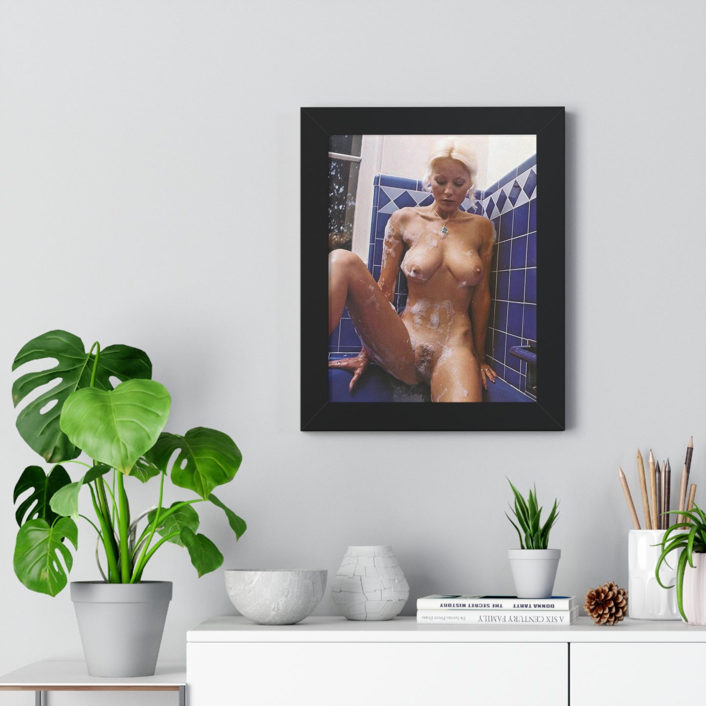 Framed Vertical Poster Porn Star Seka Nude