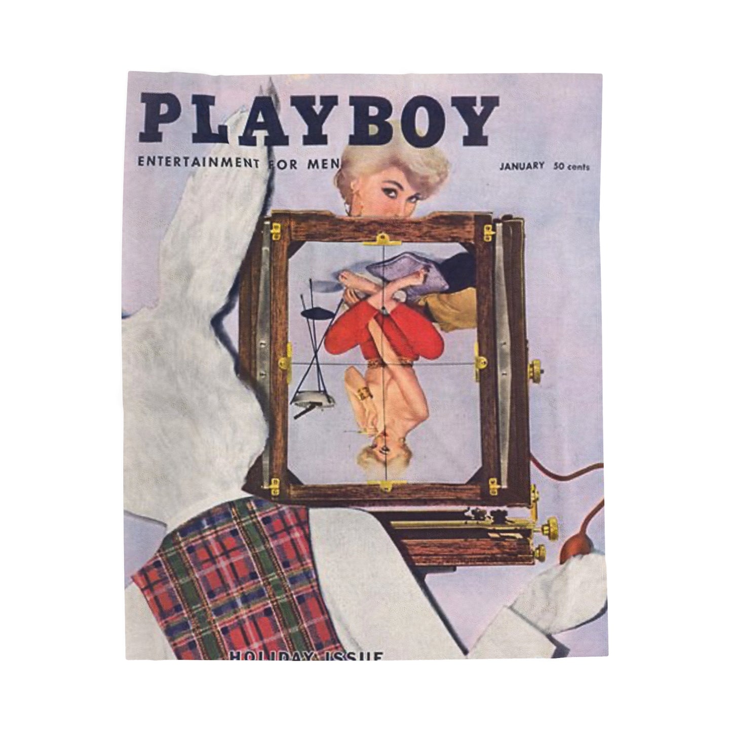 Velveteen Plush Blanket Playboy Magazine Cover January 1956