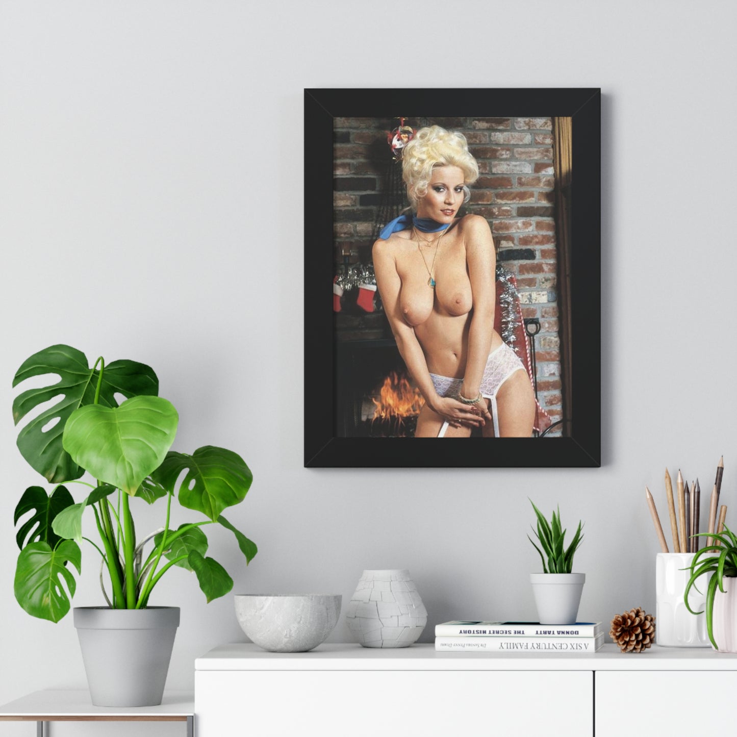 Framed Vertical Poster Porn Star Seka Nude