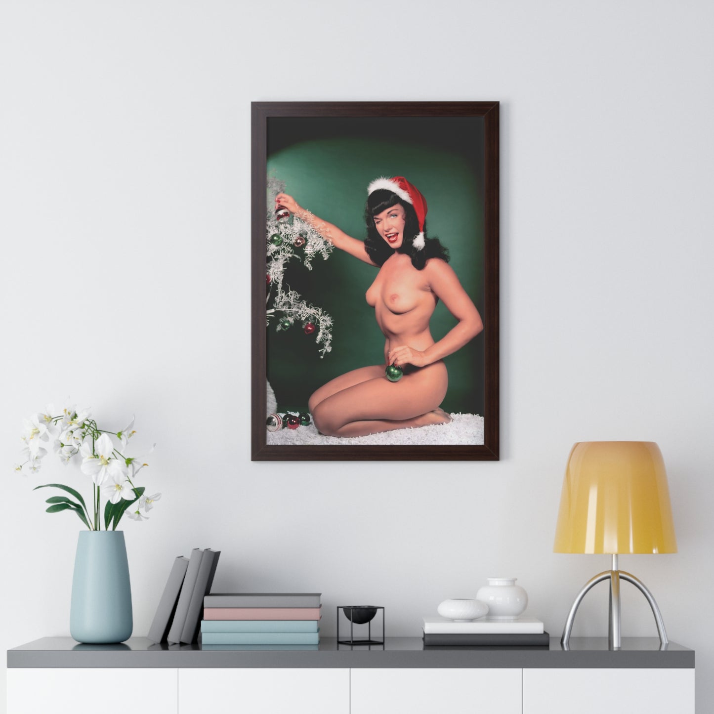 Framed Vertical Poster Playboy Playmate January 1955 Bettie Page