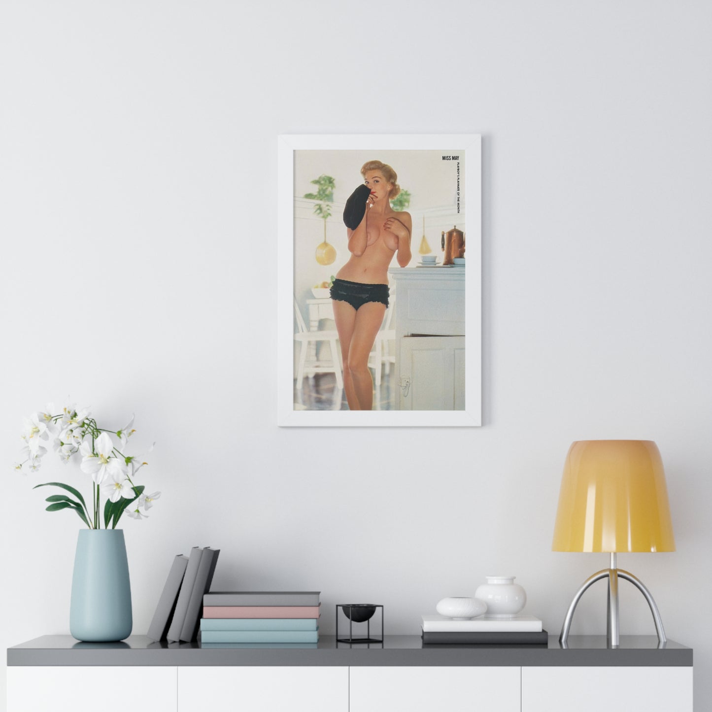 Framed Vertical Poster Playboy Playmate May 1956 Marion Scott